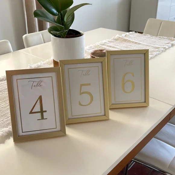 Table Numbers 1-8 In Frames - Picture 3 of 4